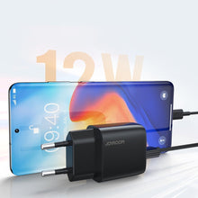 Заредете изображение във визуализатора на галерията – Joyroom fast wall charger 2x USB 2,4A black (L-2A123) - TopMag
