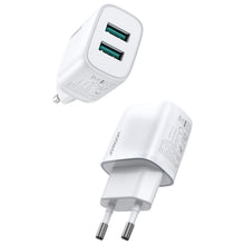 Заредете изображение във визуализатора на галерията – Joyroom charger 2x USB 2.1 A white (L-2A101) - TopMag
