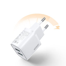 Заредете изображение във визуализатора на галерията – Joyroom charger 2x USB 2.1 A white (L-2A101) - TopMag
