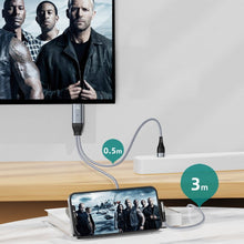 Заредете изображение във визуализатора на галерията – Joyroom Lightning to HDMI 4K@60Hz adapter screen mirroring gray (SY-35L1) - TopMag
