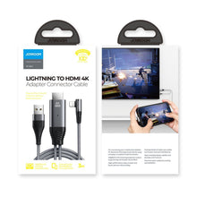 Заредете изображение във визуализатора на галерията – Joyroom Lightning to HDMI 4K@60Hz adapter screen mirroring gray (SY-35L1) - TopMag
