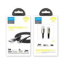 Заредете изображение във визуализатора на галерията – Joyroom Mermaid series USB cable - USB Type C 3A 2m black (S-2030K6) - TopMag
