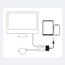 Заредете изображение във визуализатора на галерията – Joyroom adapter Lightning (male) to digital HDMI (female) + Lightning (female) FullHD 1080p 60Hz white (S-H141 white) adapter - TopMag
