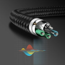 Заредете изображение във визуализатора на галерията – Joyroom AUX splitter cable 3.5 mm mini jack (female) - 2x 3.5 mm mini jack (male - microphone and headphones) 0.2 m black (SY-A05) - TopMag
