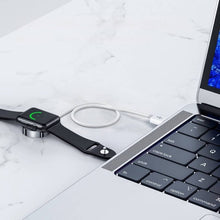 Заредете изображение във визуализатора на галерията – Joyroom 2.5W Qi wireless charger for Apple Watch 0.3m white (S-IW003S white) - TopMag
