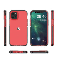 Заредете изображение във визуализатора на галерията – Spring Case clear TPU gel protective cover with colorful frame for iPhone 13 mini light pink - TopMag
