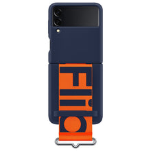 Заредете изображение във визуализатора на галерията – Samsung Strap Silicone Cover case for Samsung Galaxy Z Flip 3 navy blue (EF-GF711TNEGWW) - TopMag
