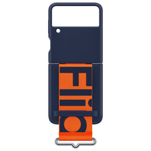 Заредете изображение във визуализатора на галерията – Samsung Strap Silicone Cover case for Samsung Galaxy Z Flip 3 navy blue (EF-GF711TNEGWW) - TopMag
