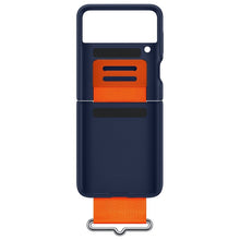 Заредете изображение във визуализатора на галерията – Samsung Strap Silicone Cover case for Samsung Galaxy Z Flip 3 navy blue (EF-GF711TNEGWW) - TopMag
