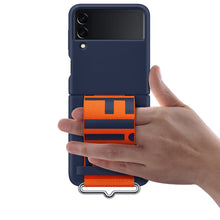 Заредете изображение във визуализатора на галерията – Samsung Strap Silicone Cover case for Samsung Galaxy Z Flip 3 navy blue (EF-GF711TNEGWW) - TopMag
