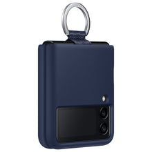 Заредете изображение във визуализатора на галерията – Samsung Ring Silicone Cover Case Cover for Samsung Galaxy Z Flip 3 Hanging Case Navy Blue (EF-PF711TNEGWW) - TopMag
