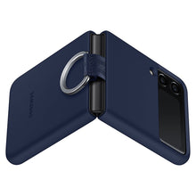 Заредете изображение във визуализатора на галерията – Samsung Ring Silicone Cover Case Cover for Samsung Galaxy Z Flip 3 Hanging Case Navy Blue (EF-PF711TNEGWW) - TopMag
