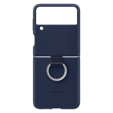 Заредете изображение във визуализатора на галерията – Samsung Ring Silicone Cover Case Cover for Samsung Galaxy Z Flip 3 Hanging Case Navy Blue (EF-PF711TNEGWW) - TopMag
