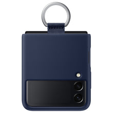 Заредете изображение във визуализатора на галерията – Samsung Ring Silicone Cover Case Cover for Samsung Galaxy Z Flip 3 Hanging Case Navy Blue (EF-PF711TNEGWW) - TopMag
