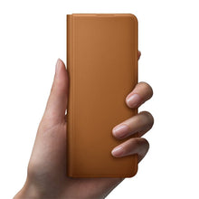 Заредете изображение във визуализатора на галерията – Samsung Leather Flip Cover Pouch Case for Samsung Galaxy Z Fold 3 Flip Case Stand Brown (EF-FF926LAEGWW) - TopMag
