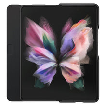 Заредете изображение във визуализатора на галерията – Samsung Leather Flip Cover Pouch Case for Samsung Galaxy Z Fold 3 Flip Cover Stand Black (EF-FF926LBEGWW) - TopMag

