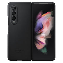 Заредете изображение във визуализатора на галерията – Samsung Leather Cover Genuine Leather Samsung Galaxy Z Fold 3 Black (EF-VF926LBEGWW) - TopMag
