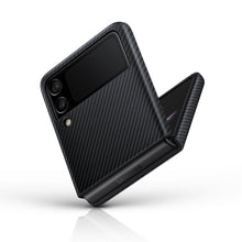 Заредете изображение във визуализатора на галерията – Samsung Aramid Cover Case Sleeve for Samsung Galaxy Z Flip 3 Housing Carbon Black (EF-XF711SBEGWW) - TopMag
