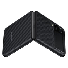 Заредете изображение във визуализатора на галерията – Samsung Aramid Cover Case Sleeve for Samsung Galaxy Z Flip 3 Housing Carbon Black (EF-XF711SBEGWW) - TopMag
