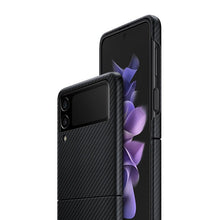 Заредете изображение във визуализатора на галерията – Samsung Aramid Cover Case Sleeve for Samsung Galaxy Z Flip 3 Housing Carbon Black (EF-XF711SBEGWW) - TopMag
