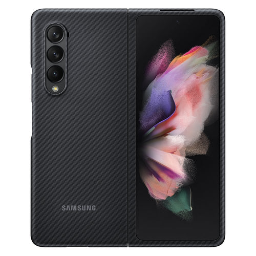 Samsung Aramid Cover Case for Samsung Galaxy Z Fold 3 Housing Carbon Black (EF-XF926SBEGWW) - TopMag