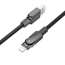 Заредете изображение във визуализатора на галерията – Borofone Cable BU41 Kelly - USB to Lightning - 2,4A 1,2 metres black
