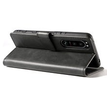 Заредете изображение във визуализатора на галерията – Magnet Case elegant bookcase type case with kickstand for Sony Xperia 10 III black - TopMag
