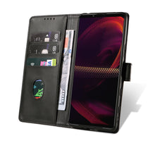 Заредете изображение във визуализатора на галерията – Magnet Case elegant bookcase type case with kickstand for Sony Xperia 10 III black - TopMag
