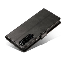 Заредете изображение във визуализатора на галерията – Magnet Case elegant case cover cover with a flap and stand function for Sony Xperia 1 III black - TopMag
