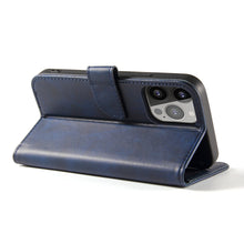 Заредете изображение във визуализатора на галерията – Magnet Case elegant bookcase type case with kickstand for iPhone 13 mini blue - TopMag
