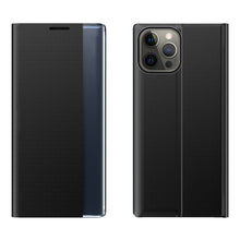 Заредете изображение във визуализатора на галерията – Sleep Case Bookcase Type Case with Smart Window for iPhone 13 Pro Max black - TopMag
