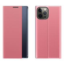 Заредете изображение във визуализатора на галерията – Sleep Case Bookcase Type Case with Smart Window for iPhone 13 Pro Max pink - TopMag
