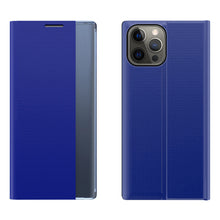 Заредете изображение във визуализатора на галерията – Sleep Case Bookcase Type Case with Smart Window for iPhone 13 Pro blue - TopMag
