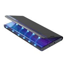 Заредете изображение във визуализатора на галерията – Sleep Case Bookcase Type Case with Smart Window for iPhone 13 blue - TopMag
