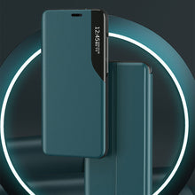 Заредете изображение във визуализатора на галерията – Eco Leather View Case elegant bookcase type case with kickstand for iPhone 13 purple - TopMag
