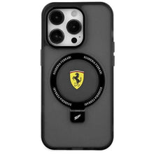 Заредете изображение във визуализатора на галерията – Ferrari FEHMP15XUSCAK iPhone 15 Pro Max 6.7" black/black hardcase Ring Stand 2023 Collection MagSafe
