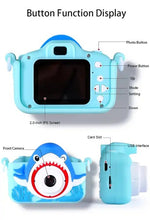 Заредете изображение във визуализатора на галерията – Digital camera for children XL-930 Shark blue
