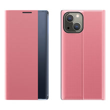 Заредете изображение във визуализатора на галерията – Sleep Case Bookcase Type Case with Smart Window for iPhone 13 mini pink - TopMag
