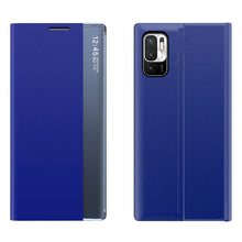 Заредете изображение във визуализатора на галерията – Sleep Case Bookcase Type Case with Smart Window for Xiaomi Redmi Note 10 5G / Poco M3 Pro blue - TopMag
