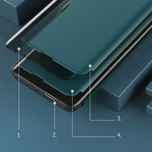 Заредете изображение във визуализатора на галерията – Eco Leather View Case elegant bookcase type case with kickstand for Xiaomi Redmi Note 10 5G / Poco M3 Pro red - TopMag

