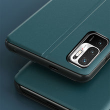 Заредете изображение във визуализатора на галерията – Eco Leather View Case elegant bookcase type case with kickstand for Xiaomi Redmi Note 10 5G / Poco M3 Pro red - TopMag
