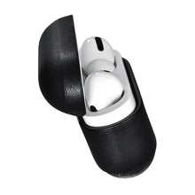 Заредете изображение във визуализатора на галерията – iCarer Leather Classic Nappa natural leather case for AirPods Pro black (IAP047-BK) - TopMag
