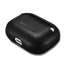 Заредете изображение във визуализатора на галерията – iCarer Leather Classic Nappa natural leather case for AirPods Pro black (IAP047-BK) - TopMag
