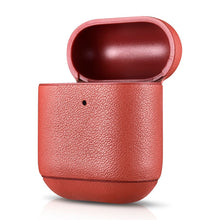 Заредете изображение във визуализатора на галерията – iCarer Leather Nappa natural leather case for AirPods 2 / AirPods 1 red (IAP044-RD) - TopMag
