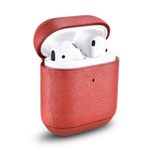 Заредете изображение във визуализатора на галерията – iCarer Leather Nappa natural leather case for AirPods 2 / AirPods 1 red (IAP044-RD) - TopMag
