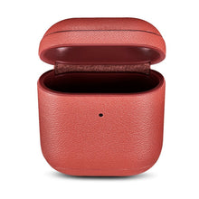 Заредете изображение във визуализатора на галерията – iCarer Leather Nappa natural leather case for AirPods 2 / AirPods 1 red (IAP044-RD) - TopMag

