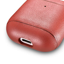 Заредете изображение във визуализатора на галерията – iCarer Leather Nappa natural leather case for AirPods 2 / AirPods 1 red (IAP044-RD) - TopMag
