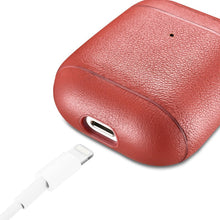 Заредете изображение във визуализатора на галерията – iCarer Leather Nappa natural leather case for AirPods 2 / AirPods 1 red (IAP044-RD) - TopMag
