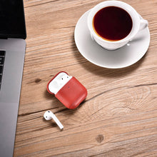 Заредете изображение във визуализатора на галерията – iCarer Leather Nappa natural leather case for AirPods 2 / AirPods 1 red (IAP044-RD) - TopMag
