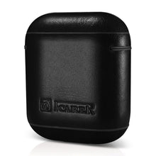 Заредете изображение във визуализатора на галерията – iCarer Leather Vintage natural leather case for AirPods 2 / AirPods 1 black (IAP031-BK) - TopMag
